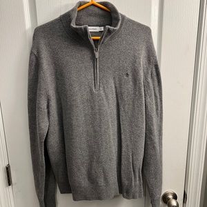 Gray quarter zip sweatshirt. Calvin Klein size L.